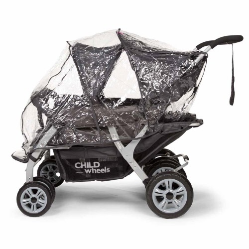 childwheels-quadruple-2-vierlingwagen regenhoes